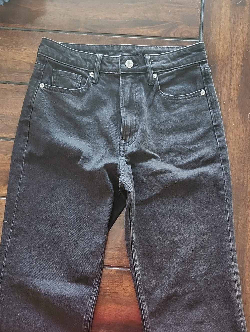 H&M black straight leg jeans